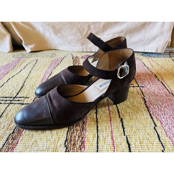 Vintage Brown Suede Leather Shoes Women's 9N Made In Italy - Picture 1 of 5
